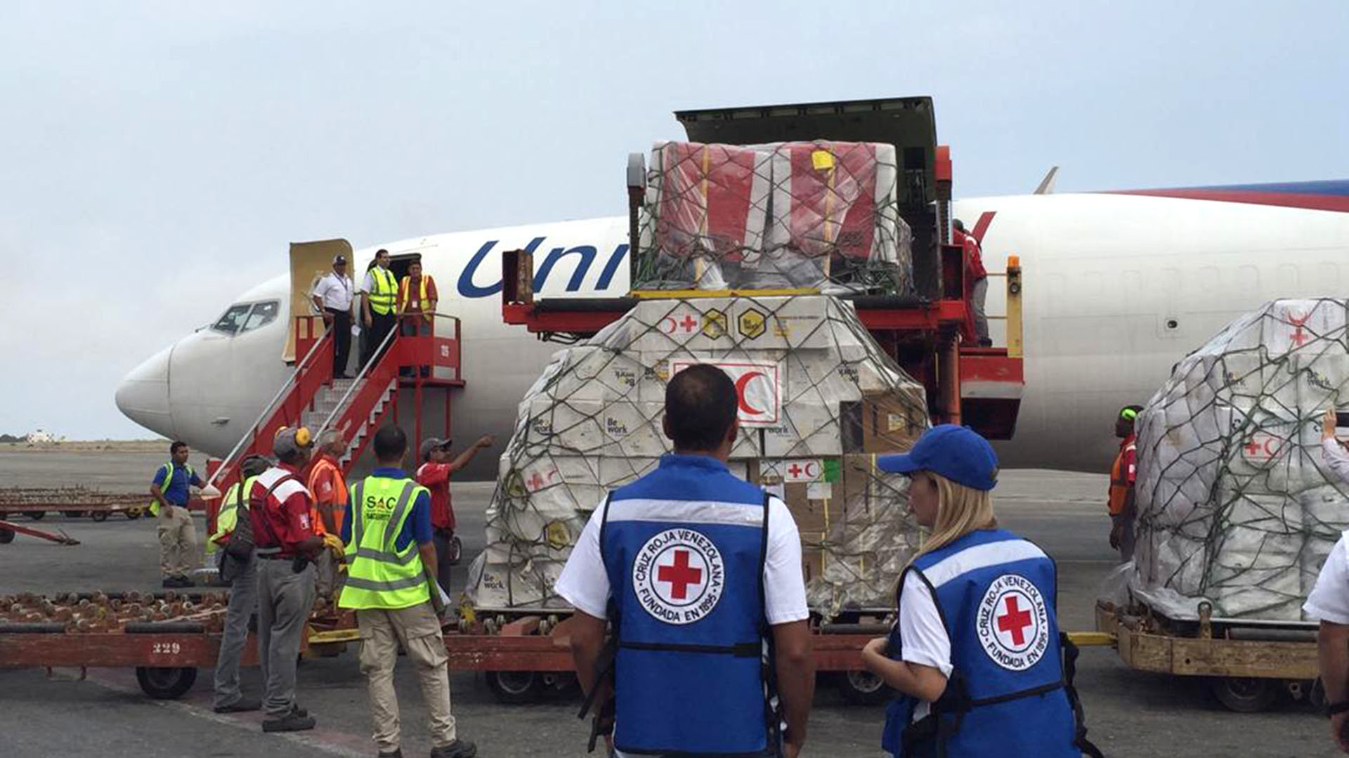 34 toneladas de insumos médicos arribaron a Venezuela