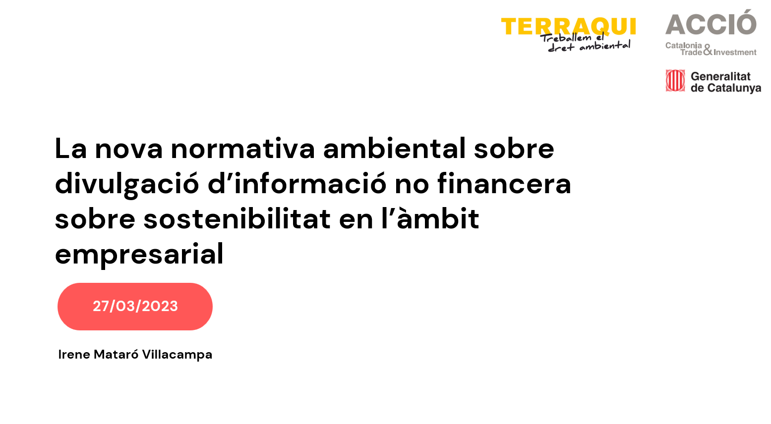 Resumen y grabación de la participación de Terraqui en el webinar sobre divulgación de información ambiental organizado por ACCIÓ