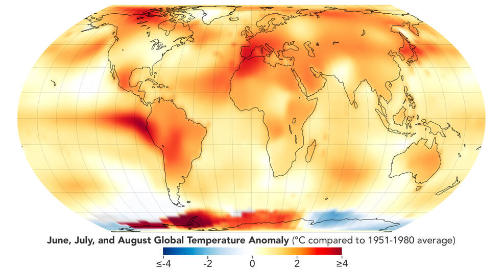 Verano de 2023 es el más caluroso en el registro, informa la NASA