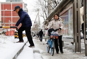 China activa medidas de prevención ante nevadas y frío en el país