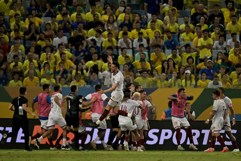 Venezuela celebrates against Brazil Fuente de la imagen FIFA