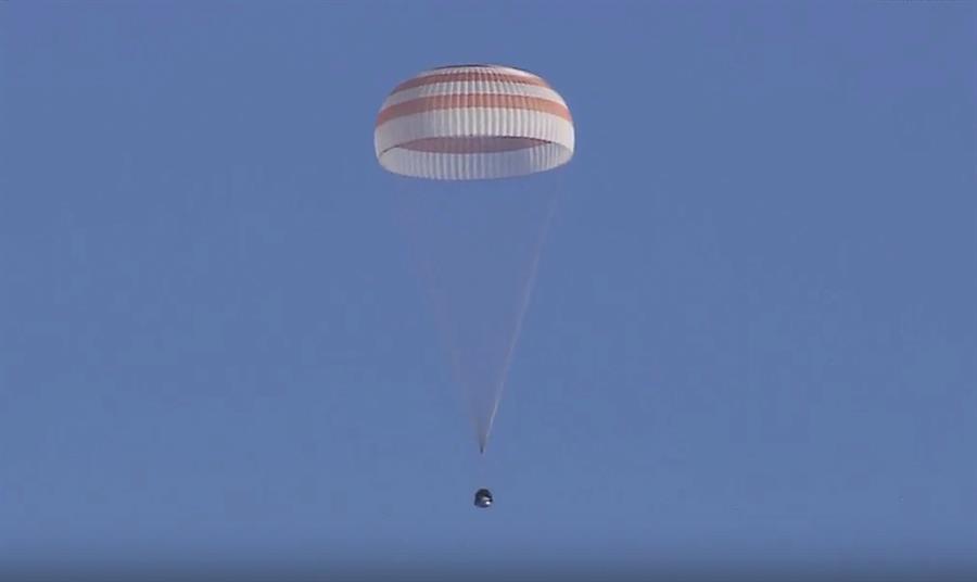 Astronautas de la nave espacial Soyuz MS-25 regresaron a la Tierra
