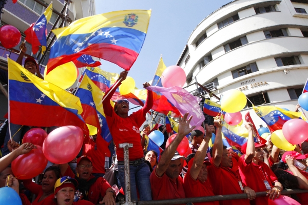 simpatizantes del oficialismo venezolanos