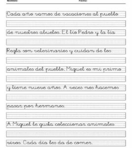 Caligrafía en PDF: recursos para trabajar dentro y fuera del aula Fichas caligrafía PDF