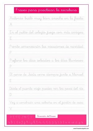 Caligrafía en PDF: recursos para trabajar dentro y fuera del aula texto de caligrafía en PDF para escribir
