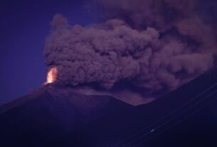 Al menos 125 familias fueron evacuadas por erupción de volcán en Guatemala