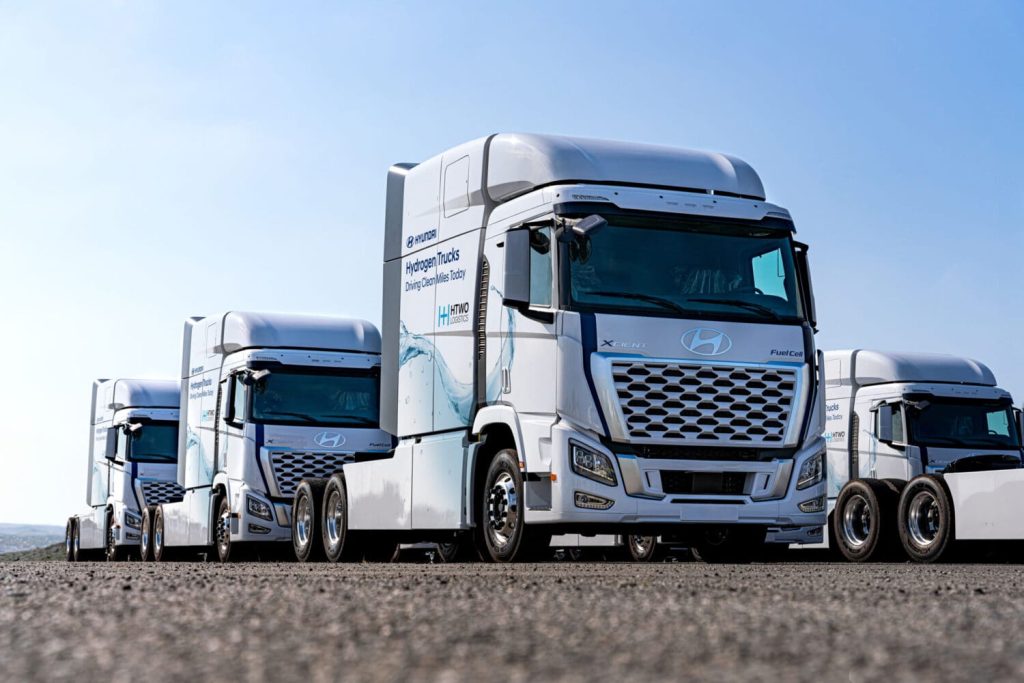 Hyundai Motor presentó la primera flota de camiones XCIENT impulsados por hidrógeno en Sudamérica