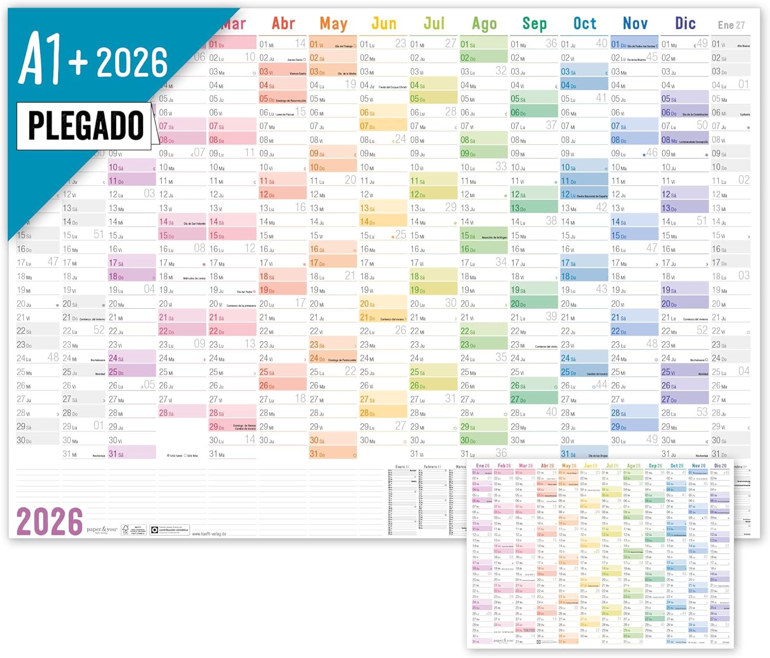 calendario de pared imprescindibles para organizar