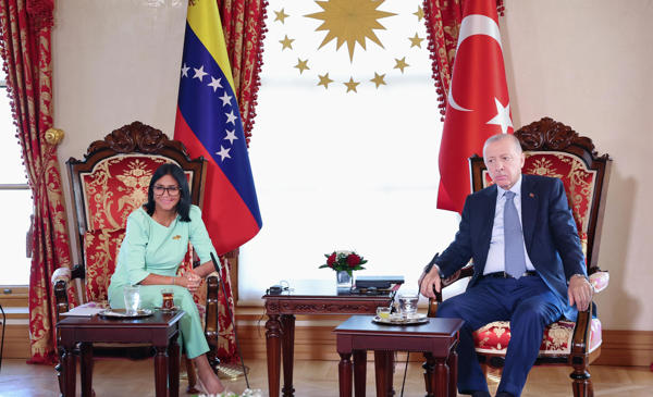 Delcy Rodríguez y Recep Tayyip Erdoğan