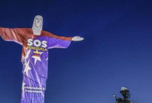 El Cristo de Río de Janeiro rinde homenaje a las víctimas de los terremotos en Venezuela